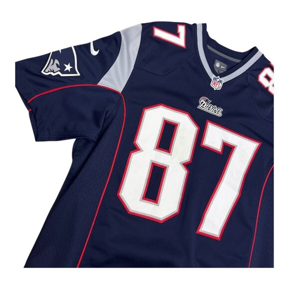 NIKE New England Patriots ROB GRONKOWSKI Vintage 2000s NFL Football Jersey Large - Picture 7 of 8